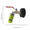 IBC Tank Adapter with Shutoff Brass Tote Leakproof for Garden Watering 12IN Nipple Faucet