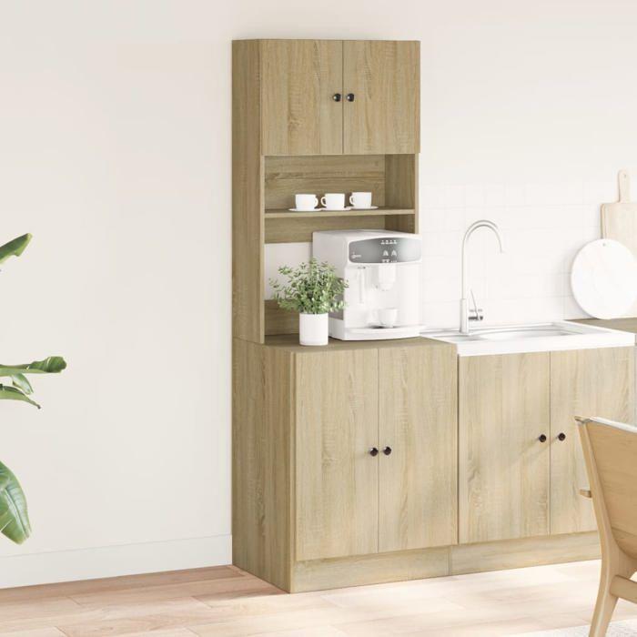 VidaXL Armoire de cuisine chêne sonoma 60x50x180 cm bois d'ingénierie, placard de cuisine, unité de cuisinette, unité de 3276639