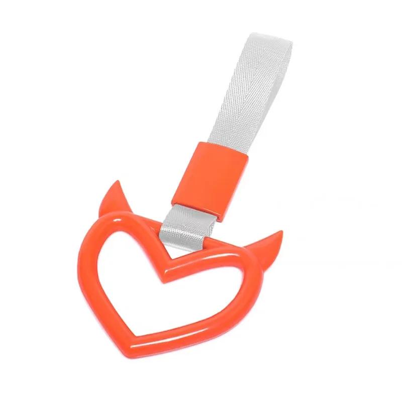 For Car Tow Decoration Belt Train Bus Handle Hand Strap Drift Charm Strap Drift Front Tow Hook Car Styli Tow Rope Heart Ring