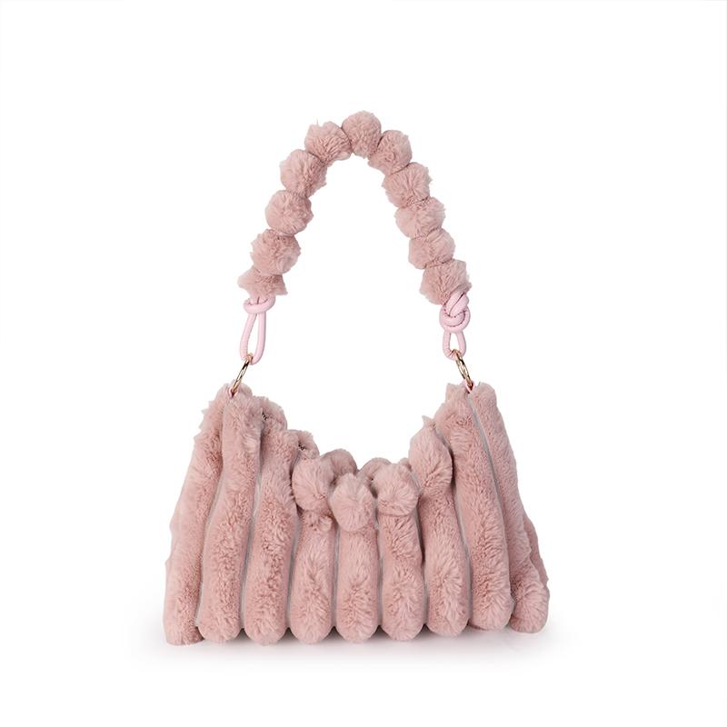 Soft Plush Shoulder Bags For Women 2026 Winter New Designer Purses And Handbags Luxury Underarm Hobo Tote Large Capacity Fur Bag