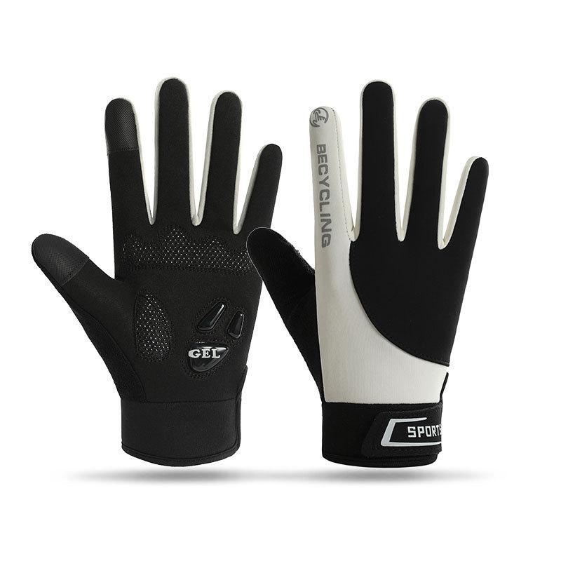 Cycling Gloves In Autumn and Winter Men and Women Outdoor Cycling Touch Screen Non Slip Plus Velvet Windproof Cold Sports Warm Gloves