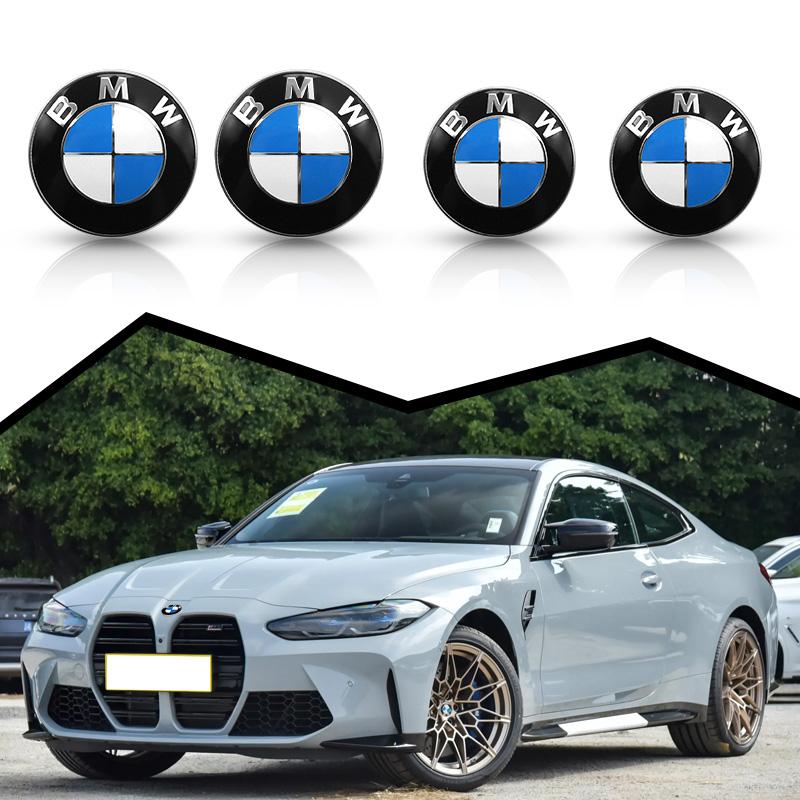 BERV3 2Pcs 82mm 74mm Car Front Bonnet Logo Rear Trunk Cover Badge Emblem for BMW E46 E39 E60 E90 E30 X1 X2 X3 X4 X5 X6 X7 M3 M4 M5