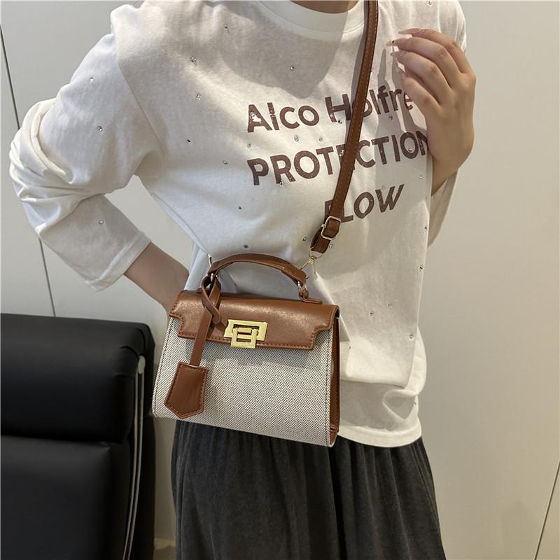 Premium texture handbag women's 2025 new trendy fashion versatile shoulder messenger bag retro foreign style small square bag
