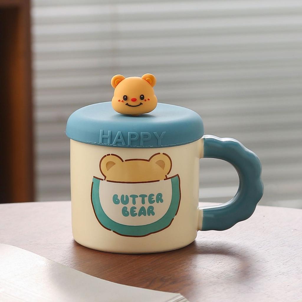 Creative Bear Mugs High Appearance Level Covered Ceramic Cups As Souvenirs Cute Home Coffee Cups and Drinking Cups