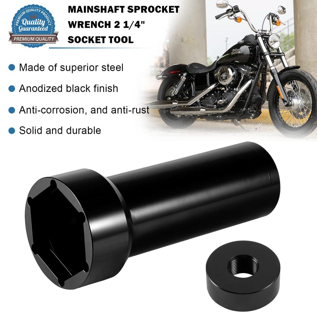 2-1/4" Main Shaft Sprocket Pulley Wrench Lock Nut Main Shaft Socket Tool for Harley