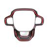 For Ford Ranger 2024 2025 ABS Carbon Fiber Styling Car Inner Steering Wheel Trim Cover Button Decor Sticker Auto Accessories