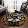 1pc Office Carpet Chair Mats Bee Floral Mandala Artwork Perfect for Decorating Office Chairs, Living Rooms, Or Bedrooms.YDT082