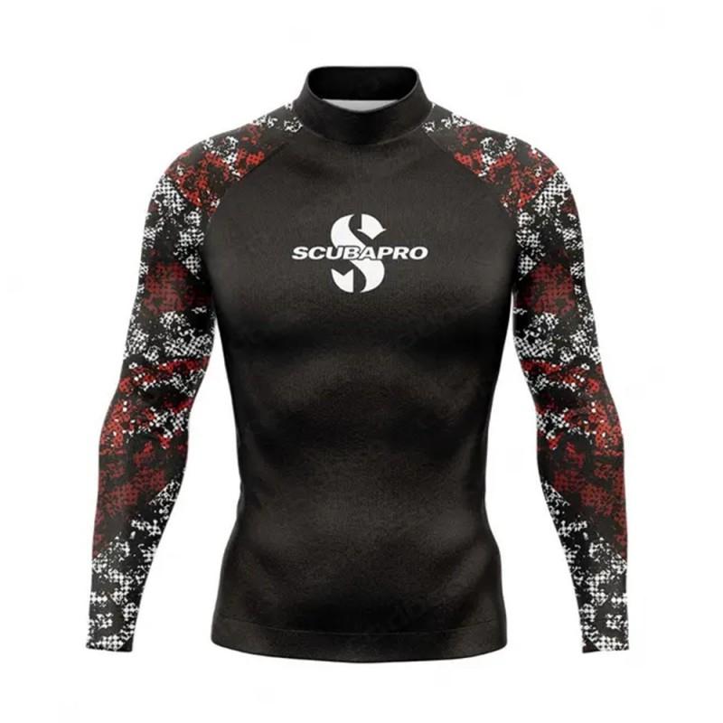 SCUBAPRO Maglia a Maniche Lunghe Rash Guard Uomo Protezione UV Maglietta da Nuoto Surf Diving Snorkeling Sport Acquatici