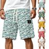 Pantaloncini Casual da Uomo in Velluto a Coste con Coulisse Stile Hawaiano Fantasia Palme Leggeri Comodi da Indossare Abbigliamento da Spiaggia Estivo