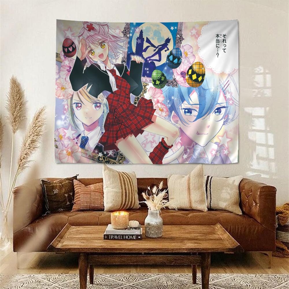 Classic Japanese Anime S-Shugo C-Chara Printed Large Wall Tapestry Hanging Tarot Hippie Wall Rugs Dorm Home Decor