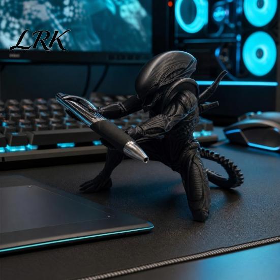Desk Organizer Alien Pen Holder for Desk, 3D Printed Pencil Display Stand Stand, Kneeing Desktop Home Office Accessories