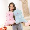2030Cm Ultra Soft Dinosaur Doll Plush Toy Sitting Down Cotton Dino Cartoon Cute Animal Plushie Evil Corns Red Black Gift