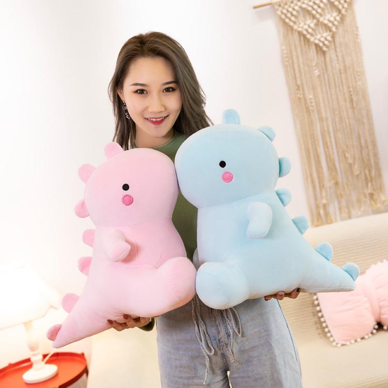 2030Cm Ultra Soft Dinosaur Doll Plush Toy Sitting Down Cotton Dino Cartoon Cute Animal Plushie Evil Corns Red Black Gift