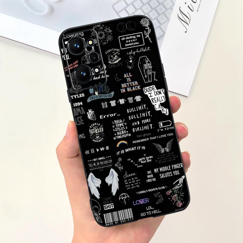 Phone Case For Realme GT Neo2 5G Soft Silicone Coque Funda Cute Cat Moon Night Painting Cover For OPPO Realme GT Neo 2 GTNEO2