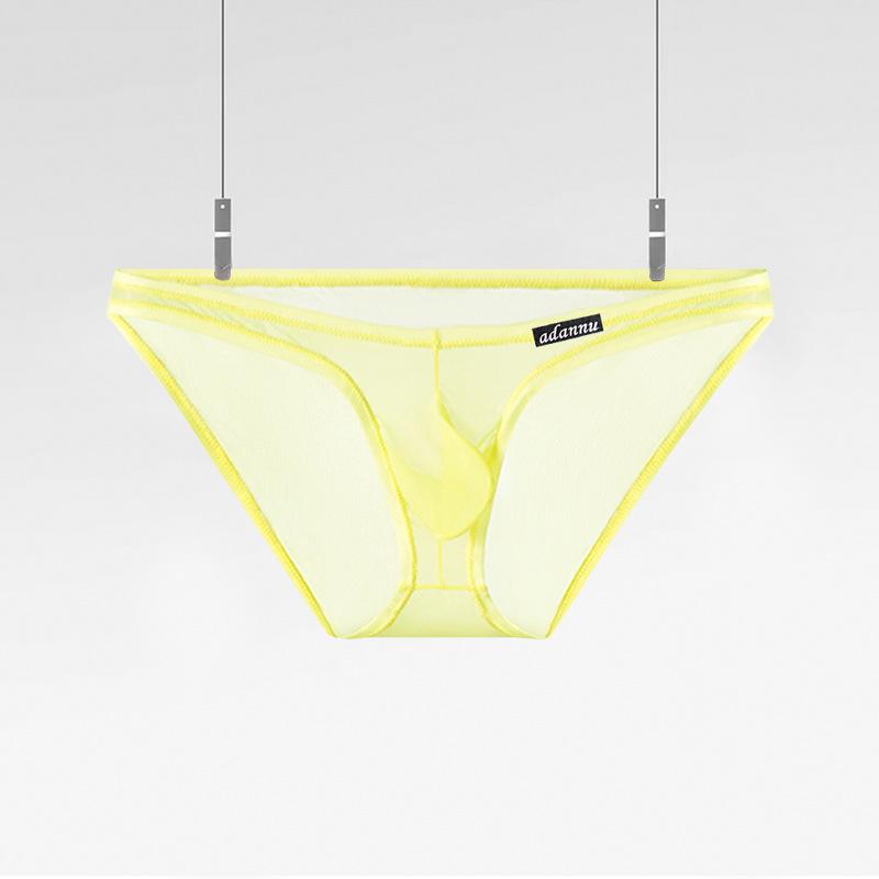 Low Waist Men's Underpants, Light Transparent Men's Panty, Sexy Love Triangle Pants, Breathable Convex Pouch
