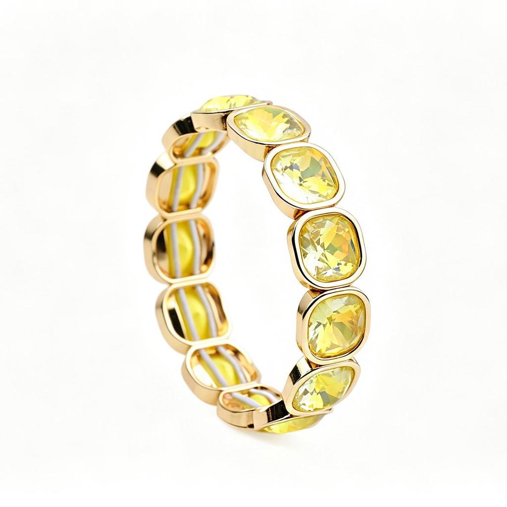 Colorful European Crystal Rhinestone Elastic Bridal Bracelet