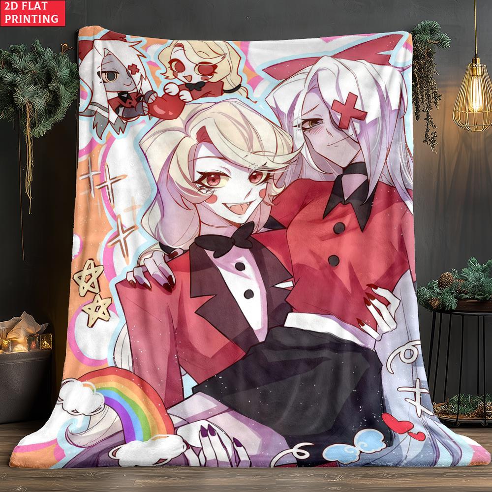 Anime Thin Flannel Blanket for Bedrooms,Living Rooms,Sofas Blankets,Offices,Lunch Breaks,Picnics,blankets Fluffy Blanket
