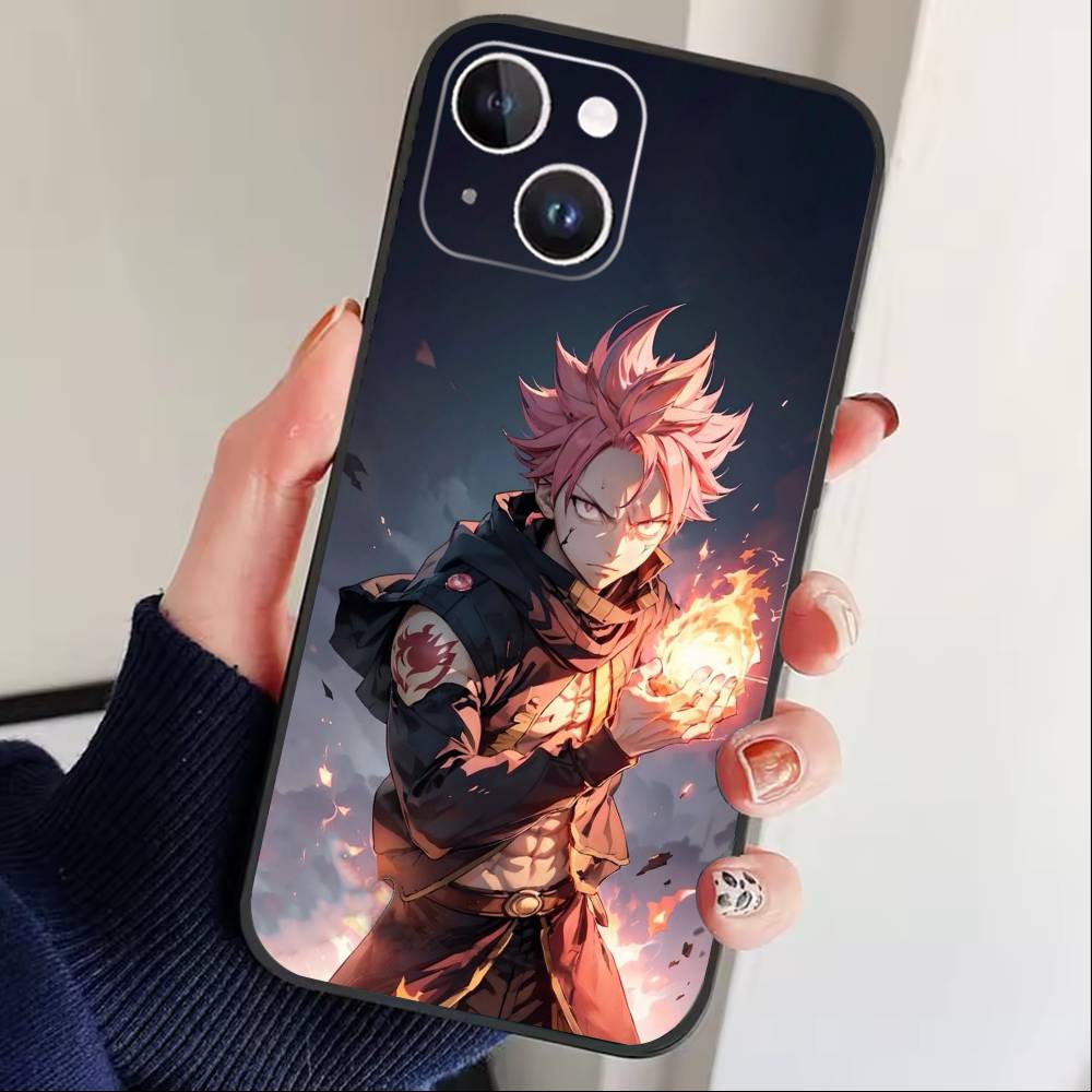 ANIME S-FAIRY TAIL Phone Case For iPhone17,16,15,14,13,12 Plus,Max Soft Silicone Black Cover