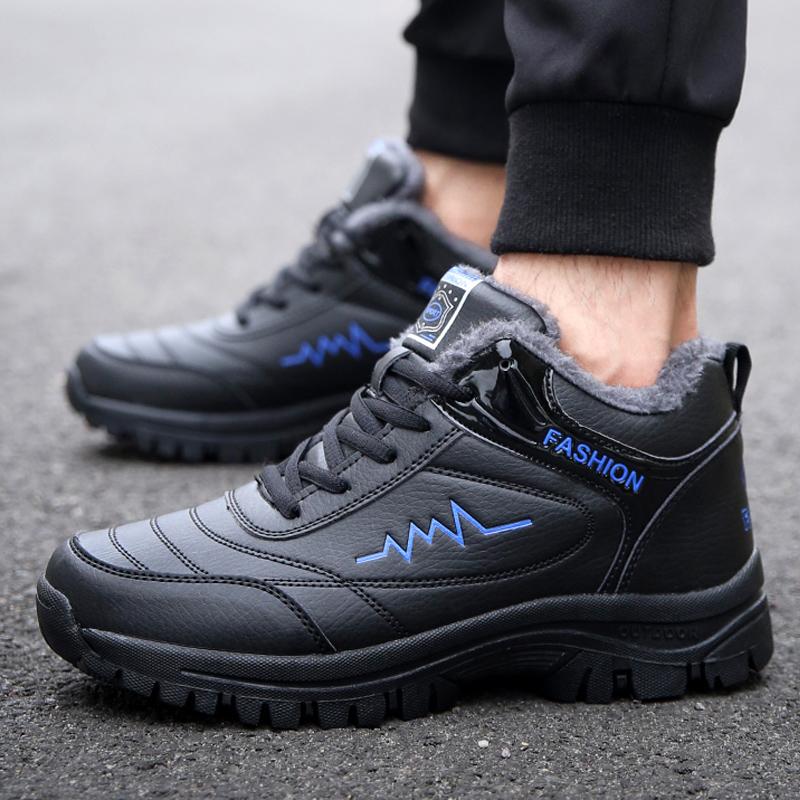 Winter Men Boots Warm Waterproof Snow Boots 2022 Newest Male Comfortable Outdoor Walking Casual Shoes Leather Sneakers Men Shoes