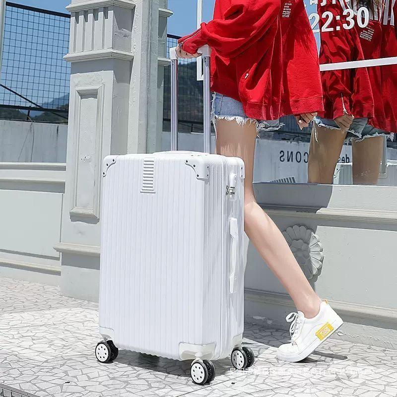 Aluminiowa walizka na kółkach męska i damska z uniwersalnymi kółkami i zamkiem szyfrowym - 20" i 24"