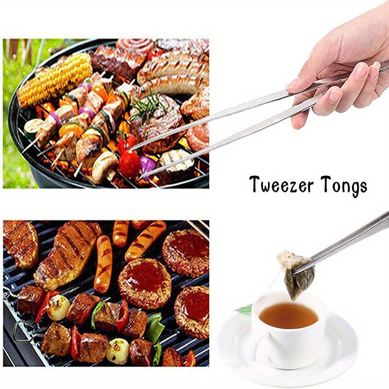 Stainless Steel Food Tongs Barbecue Tongs BBQ Clip Kitchen Clamp Cooking Tweezers Grill Pliers Kitchen Accessories CFQJ006
