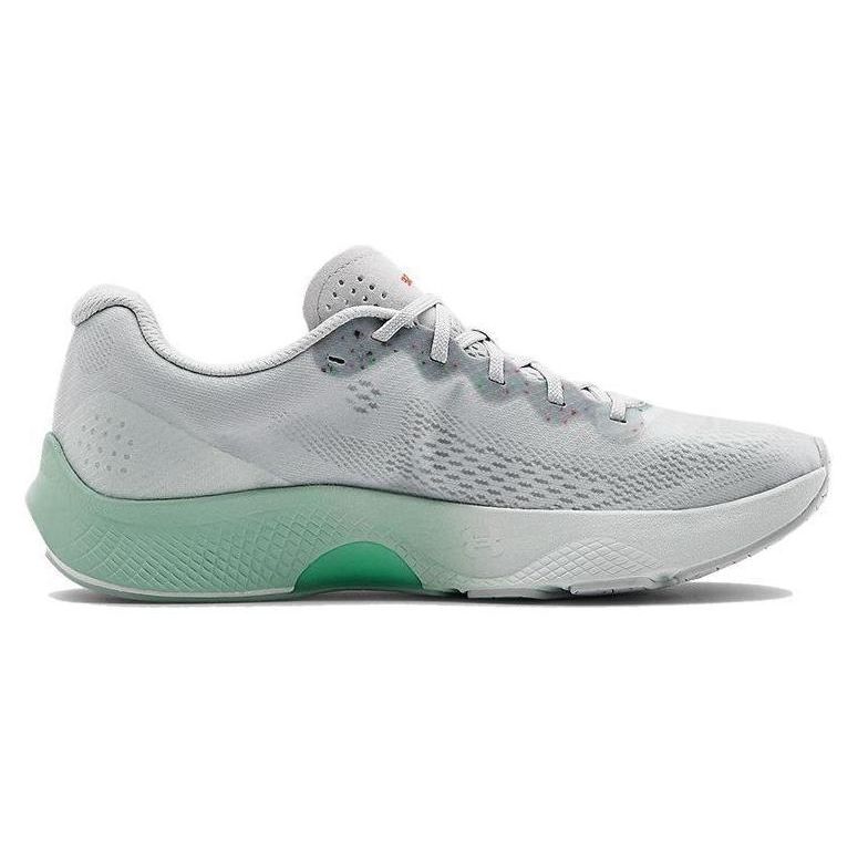 Under Armour Charged Pulse Breathable Comfortable Mesh Cushioning Low Top Running Shoes Women sneaker Gray Green 3023024-103