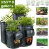 Garden Grow Bags 3/5/7/10 Gallon Potatoes Grow Bags Gardening Plant Growing Bags PE Fabric Carrot Vegetable Planter Container