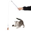 5pcs Cat Teaser Stick Cat Toy Accessories Wand Pet Toy Rod