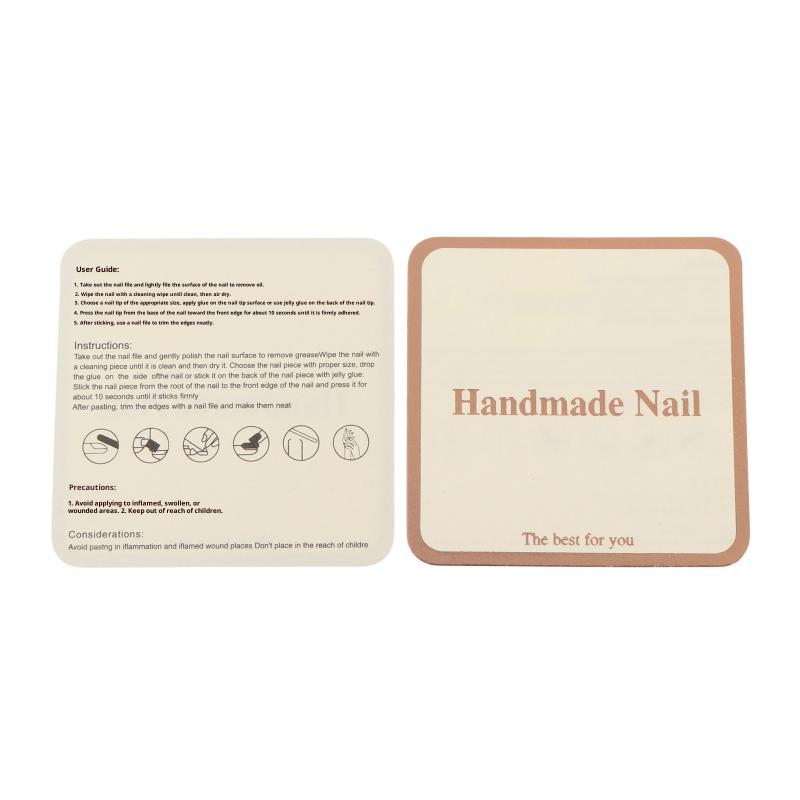 10 Sheets Press-On Nail Packaging Cards False Nail Design Swatch Display Handmade Manicure Sample Show Card For Salon