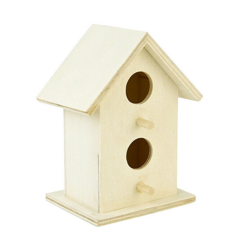 1pcs Wooden Bird House  for Nest Dox  for Nest House Bird Box Wooden Birdhouse Home Garden