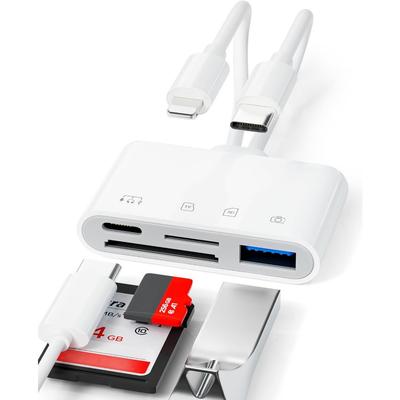 1PC 3 In 1/4 In 1 Mobile Phone Computer Memory Card Reader USB Tf Card SD Card Android Multi-function Typec Card Reader