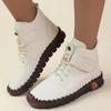 2026 New Fur Thick Boots Women Short Leather Boots Women's Furry Orthopedic Shoes Women Winter Waterproof Snow Boots Botas Mujer