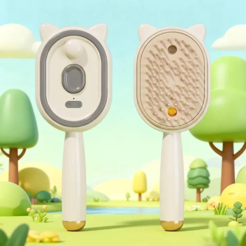 Electric Spray Air Cushions Massage Comb 3 In 1 Self Cleaning Steam Essential Oil Brush Rechargeable Spray Scalp Massager Combs