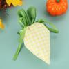 6Pcs Easter Carrot Shape Fabric Candy Bag Drawstring Gift Bag Candy Cookie Chocolate Holder Bag for Easter Birthday