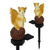 Solar Powered Pine Cone Squirrel Outdoor Decorative Light