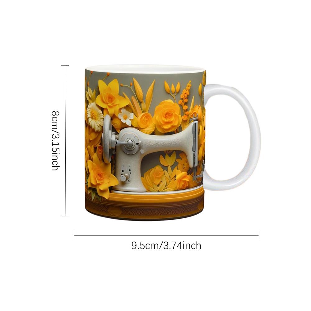 

3D швейная кружка кофейная кружка многоцелевая 3Dможно мыть в посудомоечной машине и использовать в микроволновой печи окрашенная швейная кофейная кружка для дома и путешествий 350ml