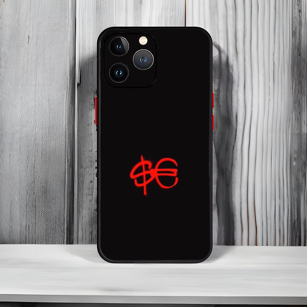 Singer S-Sfera Ebbasta Album Cover Phone Case Black Matte Thin Phone Case For iPhone17 16 15 14 13 ProMax