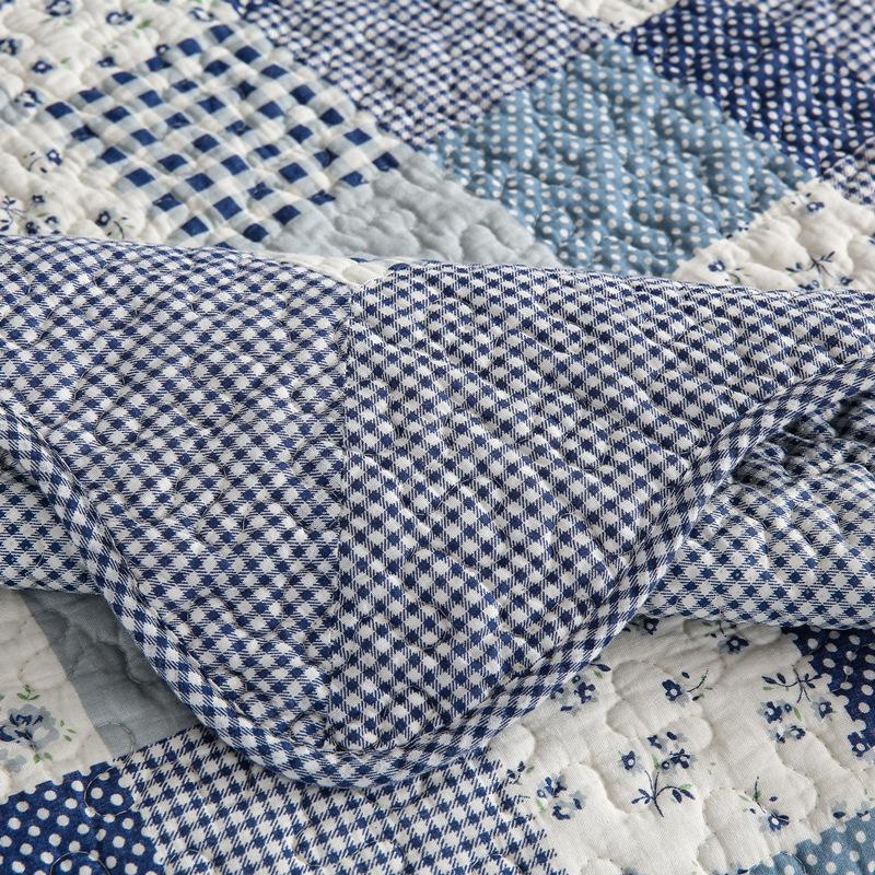 Cotton Block Quilted Washed Sofa Cushion Pastoral Stitching Soft Towel Slipcover for Living Room Decor