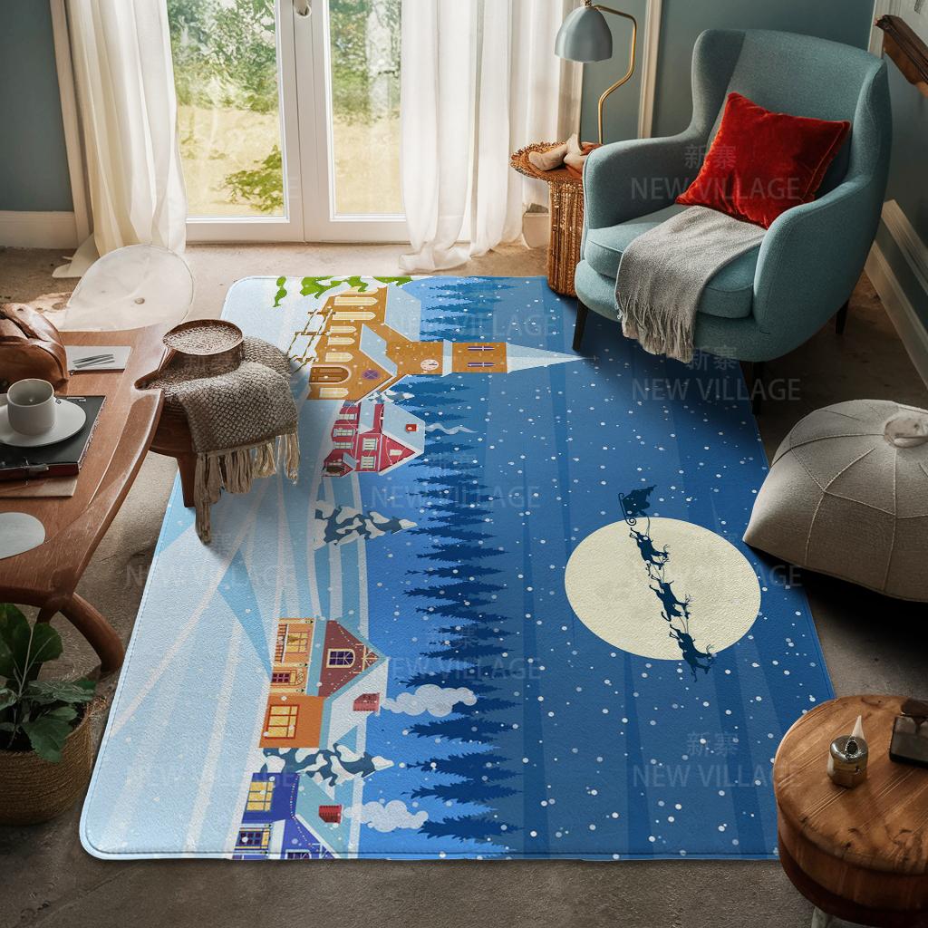 Koberec ke vchodu do domu Rohožka ke dveřím do domu Obývací pokoj Vana Koupelna Protiskluzové koberce s absorpcí vody vana Veselé Vánoce zima