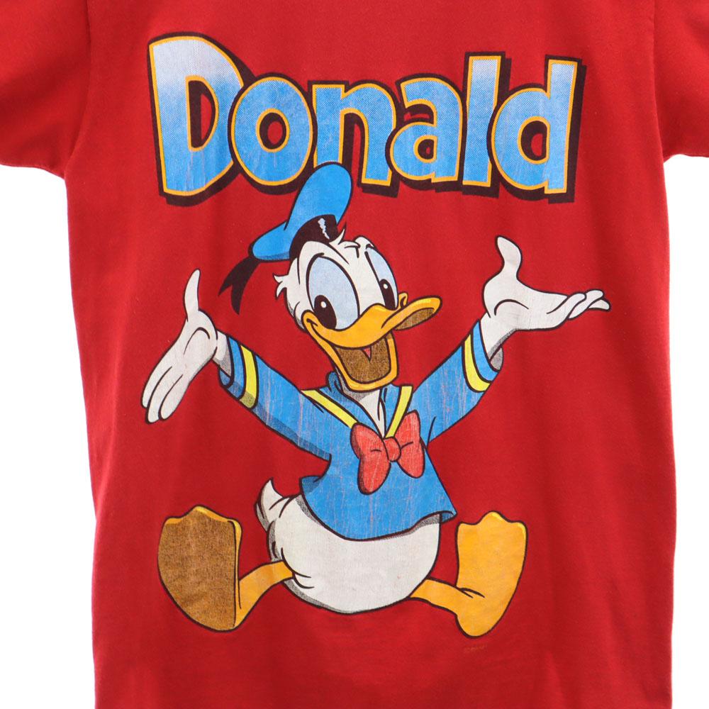 Velva Sheen 90s Made In USA Old Donald Print Short Sleeve T-shirt M Red Men's Used