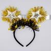 Sequin New Year Headband Party Decoration Star Christmas New Year Headpiece Headwear Creative Glitter Hair Hoop