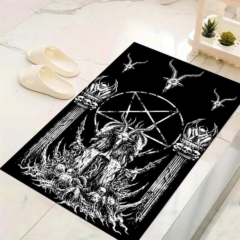 Skull Satan Carpet Rug for Living Room Bedroom Home Sofa Decoration,Kids play Non-slip Floor Mat