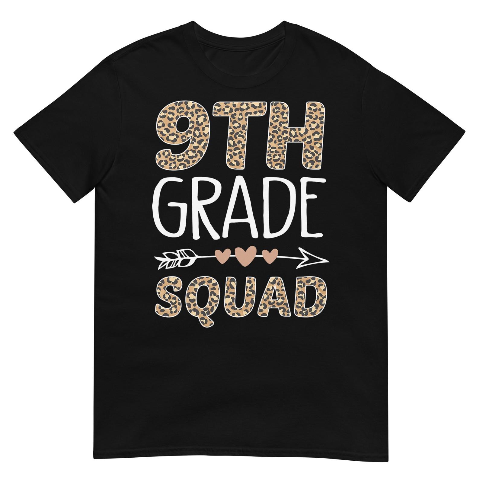 9th Grade Squad Leopard Teacher Student T-Shirt XXXL