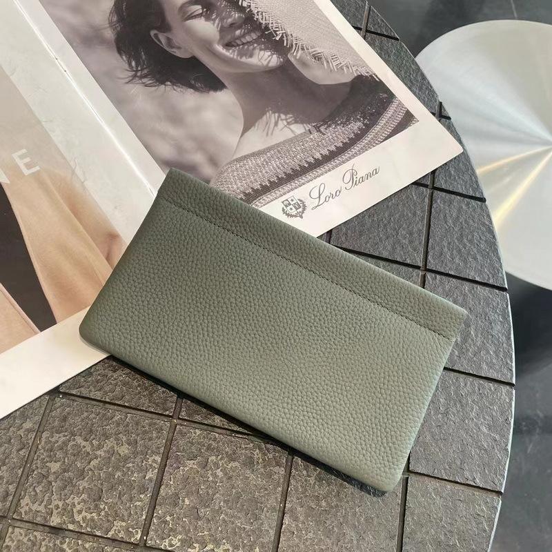 Neue Leder Geldbörse, erste Schicht Rindsleder Litschi-Muster Federklemme, kurzes Münzfach, lange Hand Kosmetiktasche