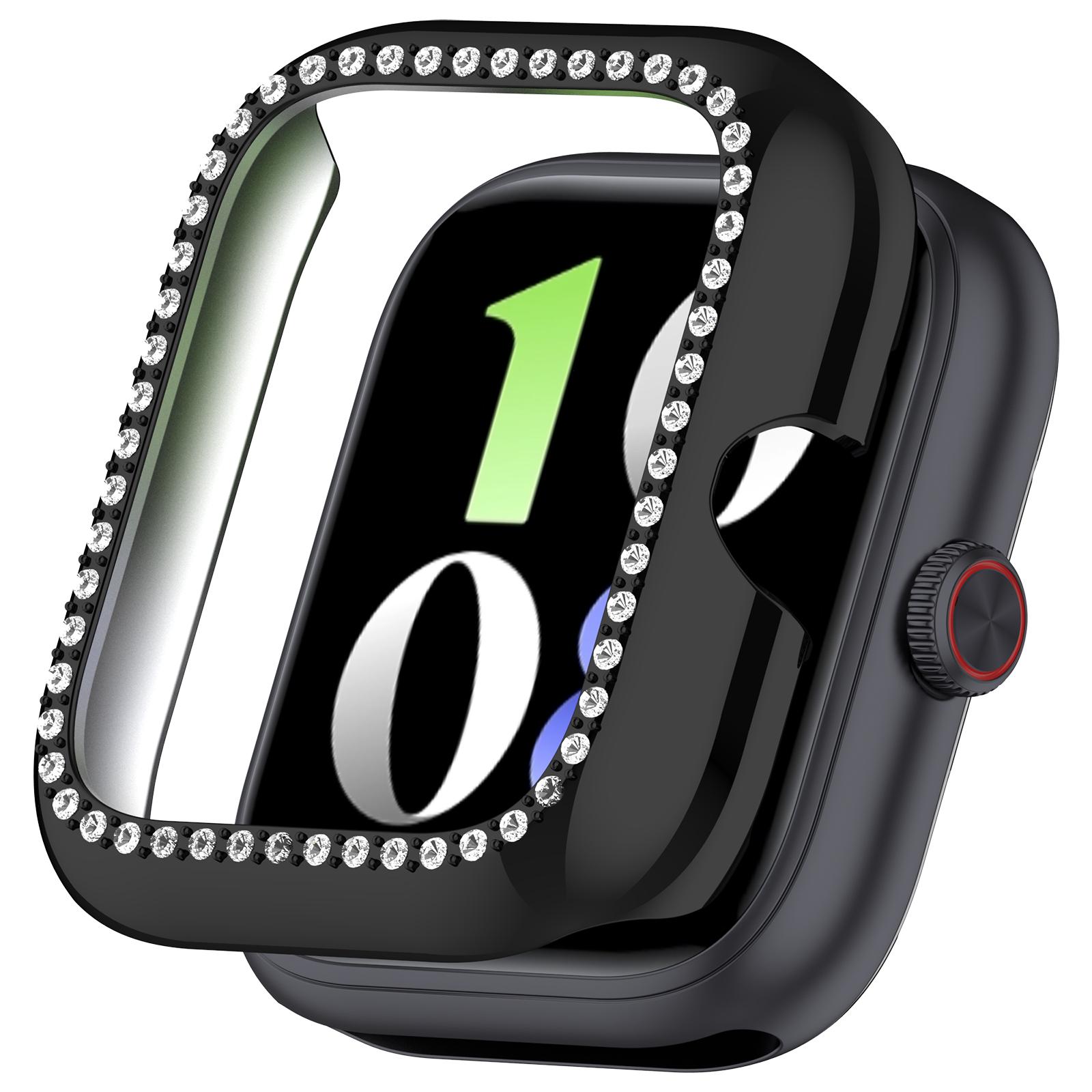 

For vivo Watch GT/iQOO Watch GT Watch Case Rhinestone Decorative Hollow Design Electroplating PC Watch Cover A