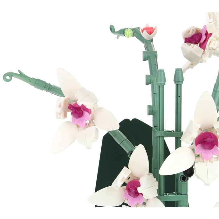 Flower Orchid in a Pot Construction Blocks Flower to be assembled 728 pcs.