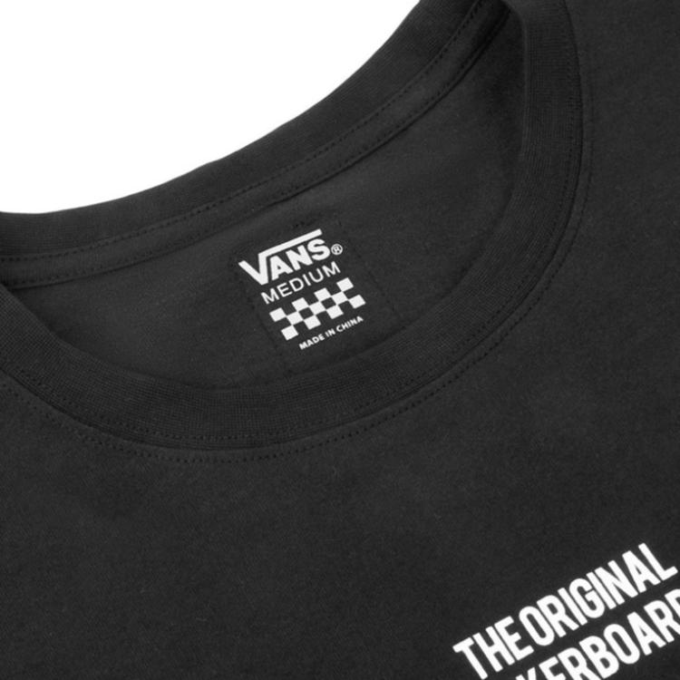 Vans Letter Logo Printed Short Sleeve T-Shirt Women tops Black VN0A4BRSBLK