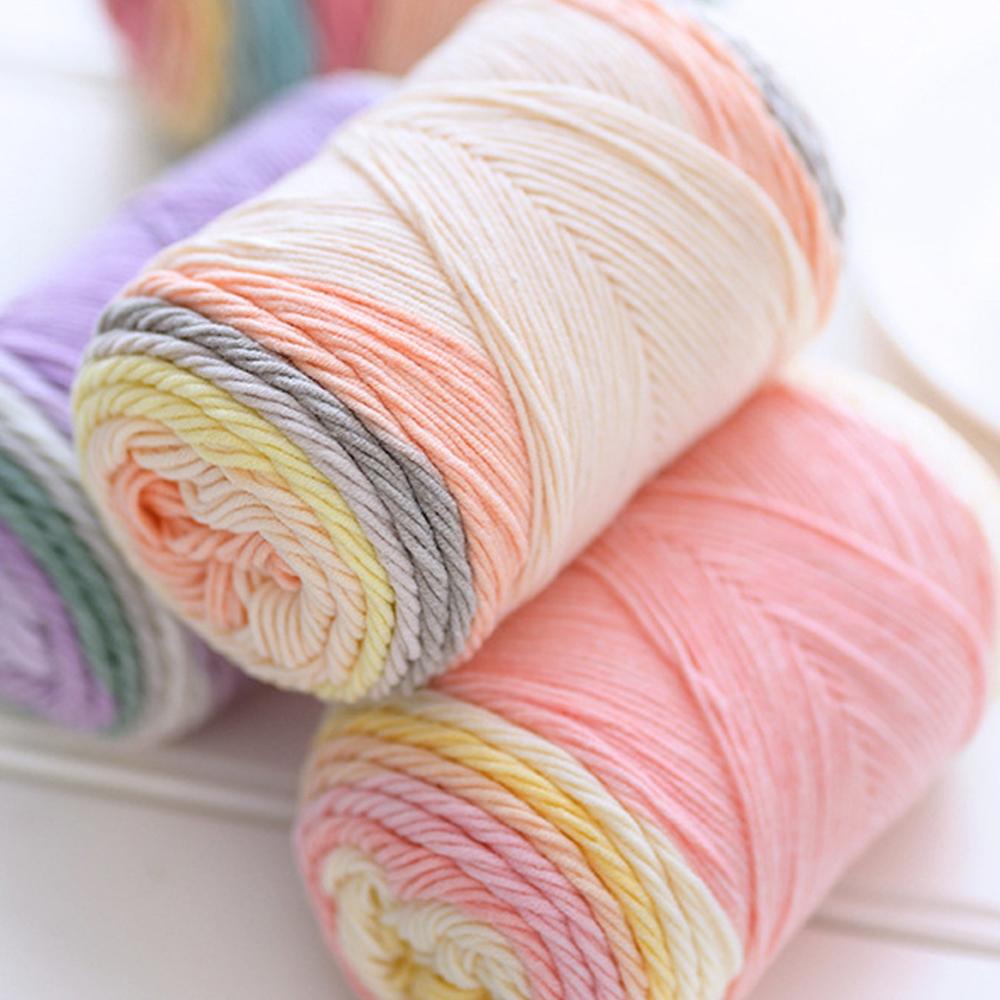 1 piece, approximately 633 feet gradient rainbow yarn, used for DIY knitting, warm sweaters,Suitable for 3-4mm crochet hooks