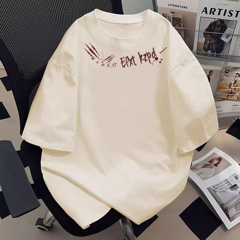 

Unisex Retro Cotton Short Sleeve T-Shirt - College Chic Summer Trend 3XL [70-80 kg] абрикосовий