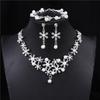 Fashion Pearl Necklace Set For Women - Bracelet And Earrings Set Wedding Jewelry Set For Brides.
